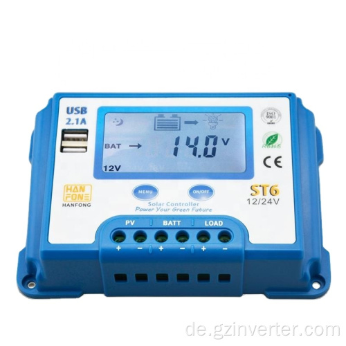 Solar Controller PWM USB Port 60A mit Display